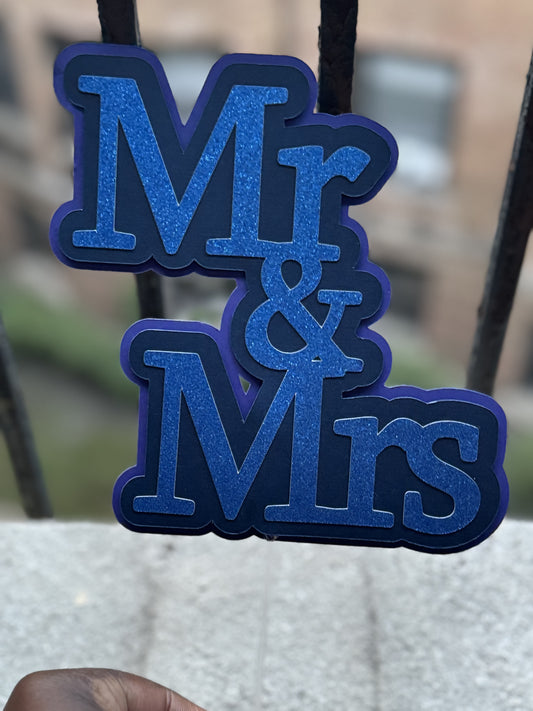 Mr. & Mrs. Cake Topper